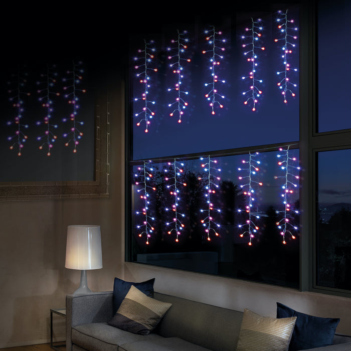 Flosted Cluster Curtain Rainbow