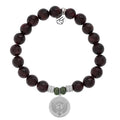 Garnet Stone Bracelet with Phoenix Sterling Silver Charm