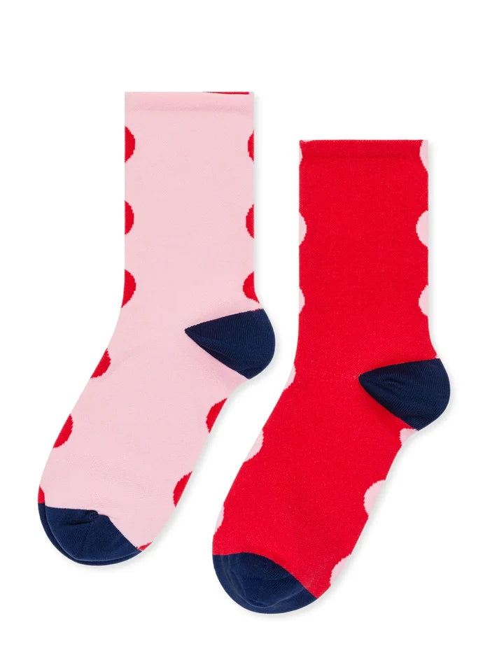 Gemini Sporty Crew Socks - Red