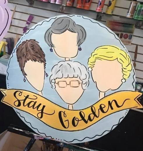 Golden Girls/Stay Golden Door Hanger/Wood Sign