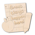 Great Things Happen Here Wood Sign/Door Hanger (DIY)