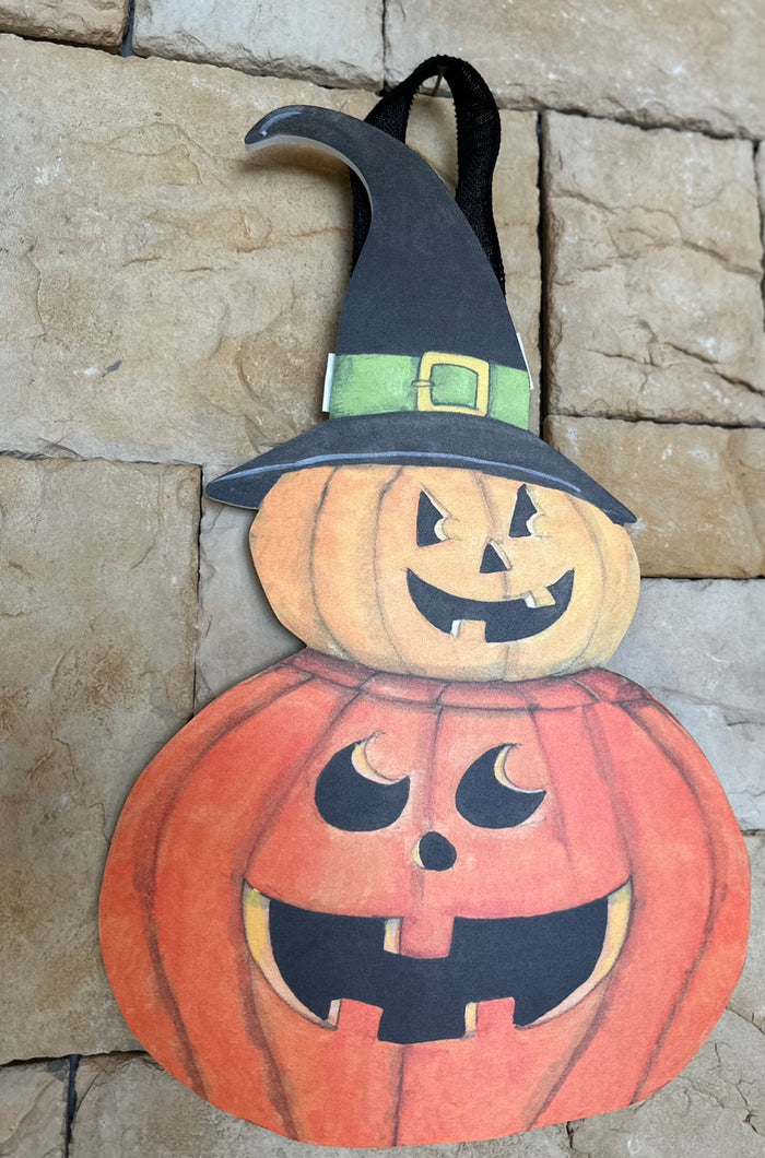 Halloween Door Hanger Stacked Jack O' Lanterns/Door Decor