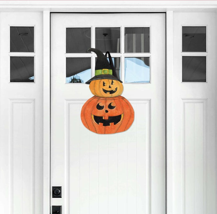 Halloween Door Hanger Stacked Jack O' Lanterns/Door Decor