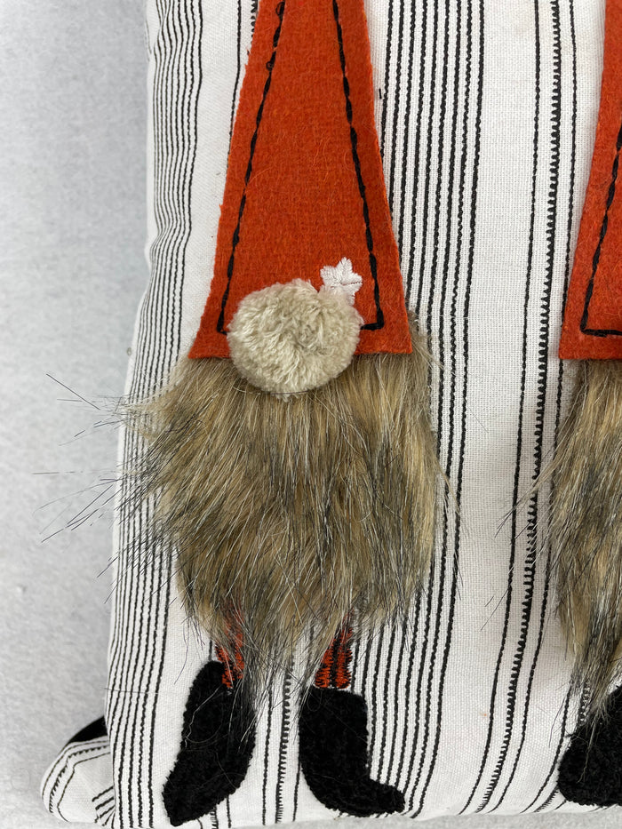 Halloween or Harvest 3 Gnomes with Fuzzy Beards Pillow