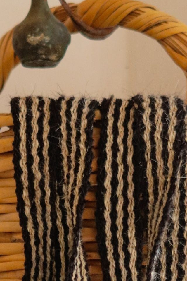 Hanging Woven Wall Basket — close-up detail view