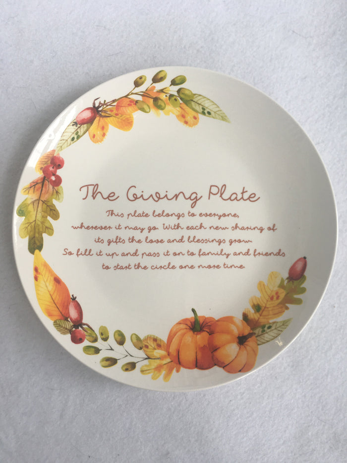 Harvest Blessing Ceramic The Giving Plate