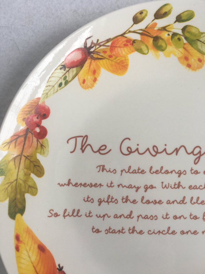 Harvest Blessing Ceramic The Giving Plate