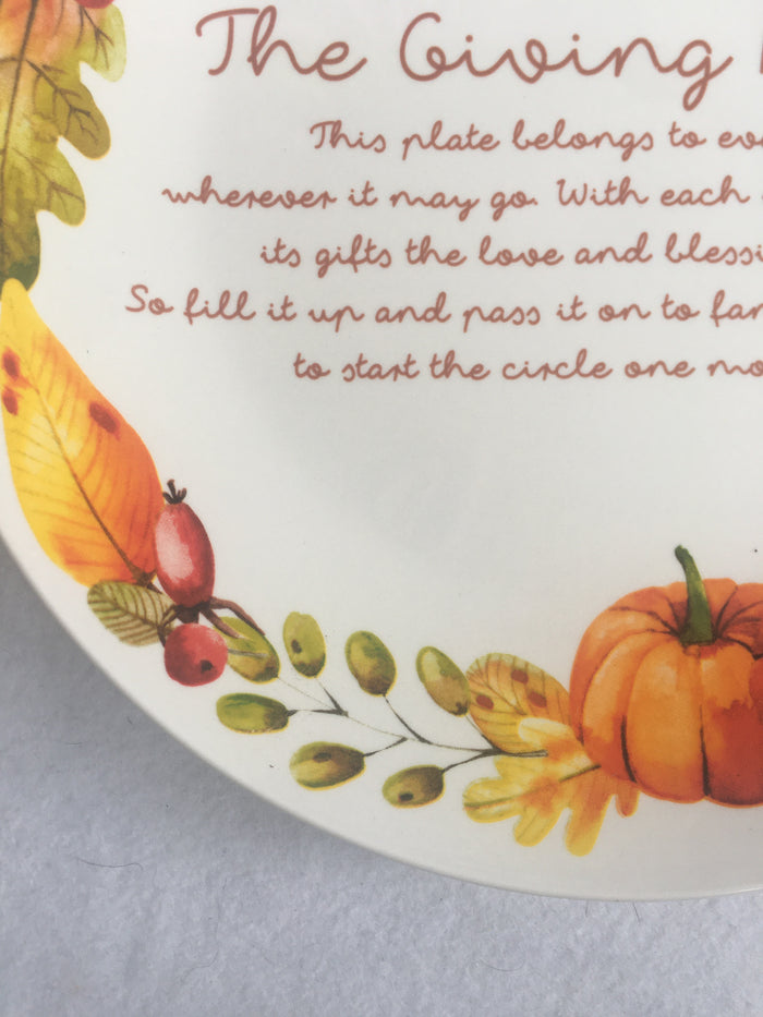 Harvest Blessing Ceramic The Giving Plate