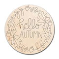 Hello Autumn Foliage Sign/Door Hanger (DIY)