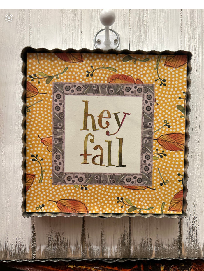 Hey Fall Yellow Leaves Mini Print