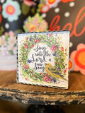 Sing Unto the Lord a New Song Galvanized Framed Mini Pic