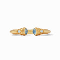 Julie Vos Gold Cannes Demi Cuff -Iridescent Chalcedony Blue