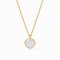 Julie Vos Gold Honeybee Solitaire Necklace -Mother of Pearl