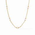 Julie Vos Gold Hydra Delicate Station Necklace -Pearl