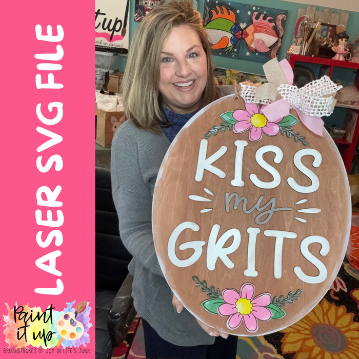 Kiss My Grits SVG file (please read file description carefully)