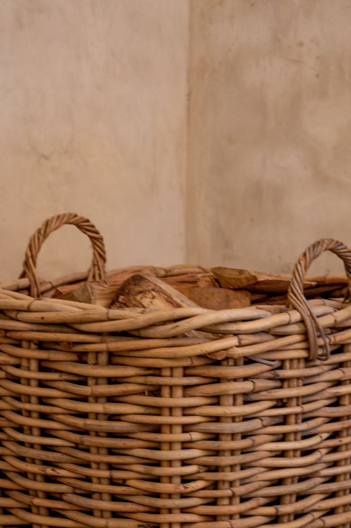 Large Wicker Log and Throw Basket — product view