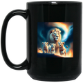 Lion & Cubs I Love My Pet-BM15OZ 15 oz. Black Mug