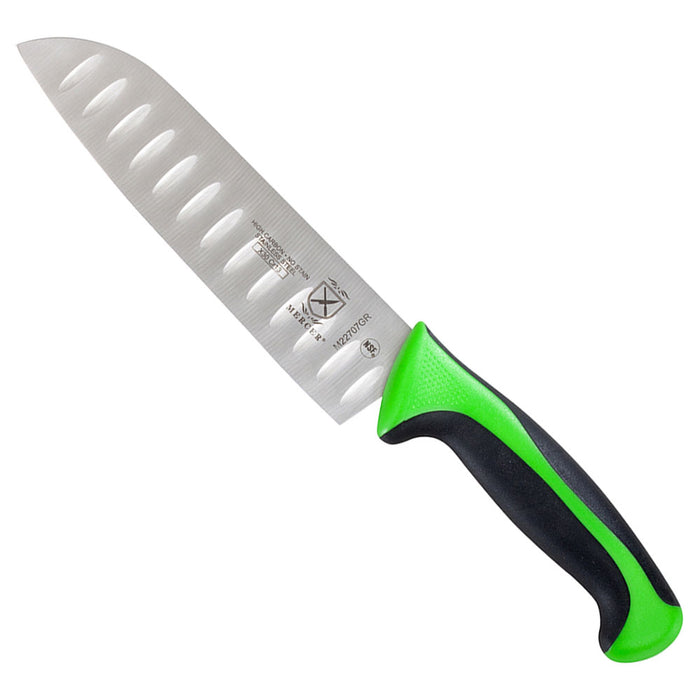 Mercer M22707 - 7" Granton Edge Santoku Knife - Millennia Series - Choose Color