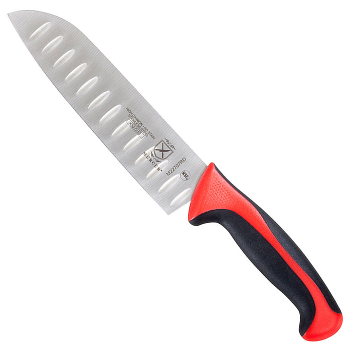 Mercer M22707 - 7" Granton Edge Santoku Knife - Millennia Series - Choose Color