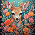 Mesmerizing Deer Among Flowers