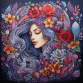 Mesmerizing Flowers And Girl