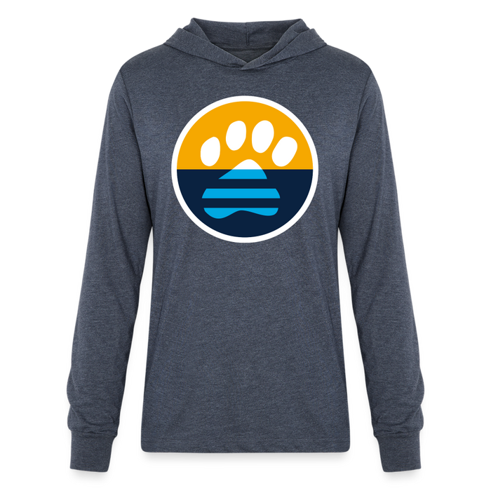 MKE Flag Paw Unisex Long Sleeve Hoodie Shirt - heather navy