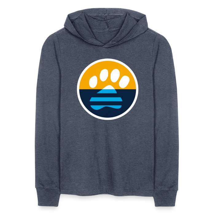 MKE Flag Paw Unisex Long Sleeve Hoodie Shirt - heather navy