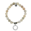 Moonstone Stone Bracelet with Timeless Sterling Silver Charm