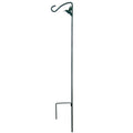 More Birds 42 Hummingbird Hook with decorative silhouette on top, ideal for hanging feeders. Made from black powder-coated steel, stands 42 inches tall, extends 7-1/4 inches.