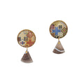 Morgaine Studs - Banded Onyx