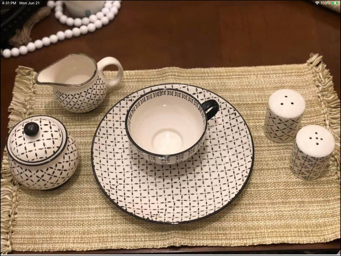 Norden Collection Black & White Dinner Plate