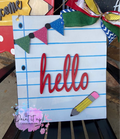 Notebook Paper Wooden Door Hanger