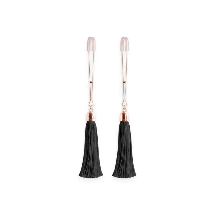 Bound Tassel Nipple Clamps T1 - Black