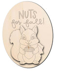 Nuts for Fall Squirrel Door Hanger/Wood Sign