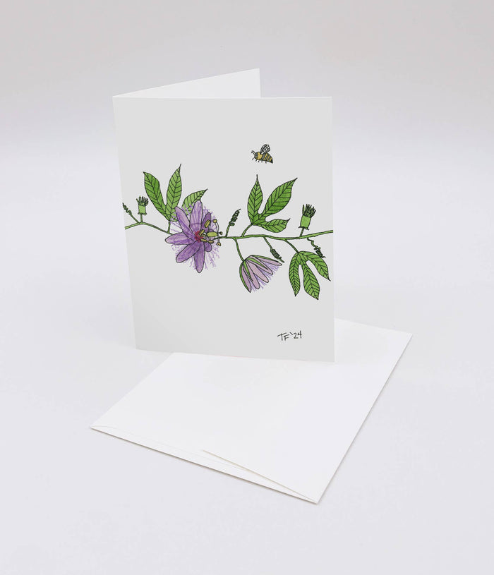 Passiflora Incarnata and Bee, Botanical
