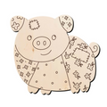 Patchwork Piggy Wood Sign/Door Hanger (DIY)