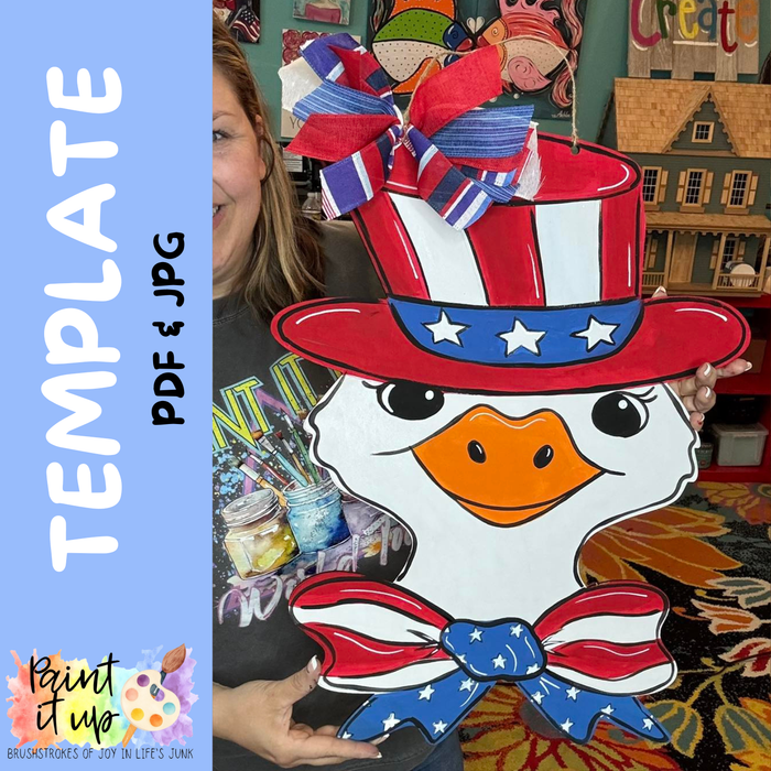 Patriotic Goose Template