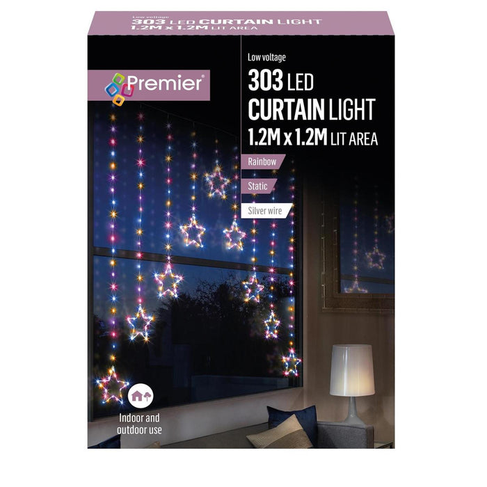 Pin Wire Star Curtain Rainbow