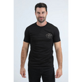 Platini Men’s Modern Fit Cotton Stretch T-Shirt - Black