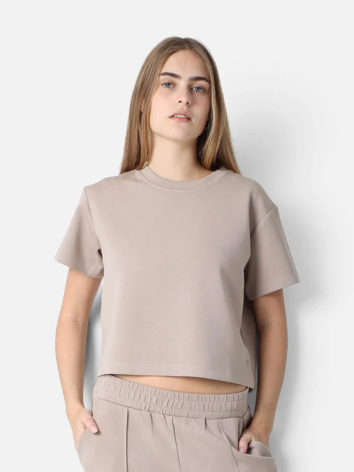 Remera Mujer Converse Boxy Patch Natural