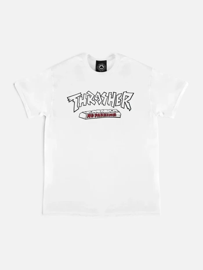 Remera Thrasher No Parking Blanco