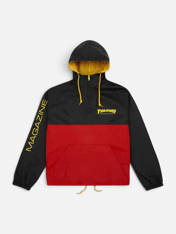 Rompeviento Thrasher Anorak Magazine Rojo Negro