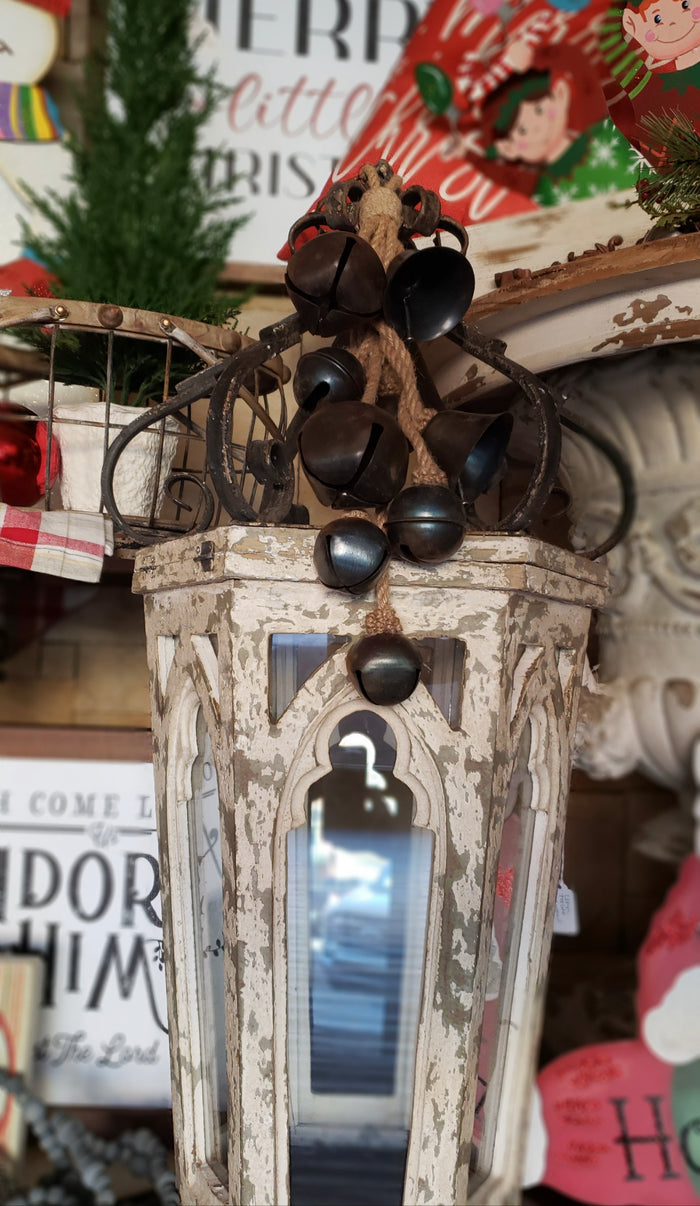 Rustic Black Hanging Jingle Bells with Jute Rope