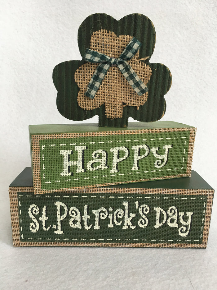 Saint Patrick's Day Happy St Patrick's Day Moveable Block Sitter Set