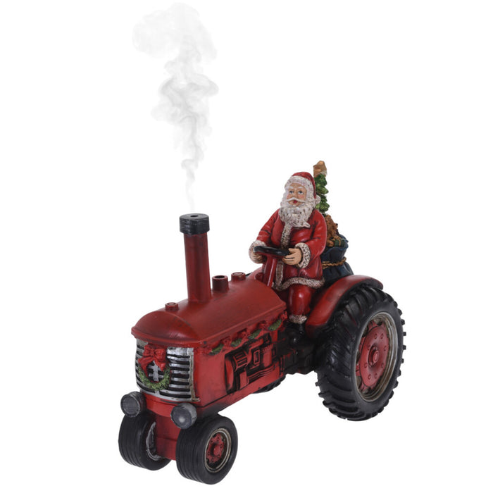 Santa on Tractor with LED Lights