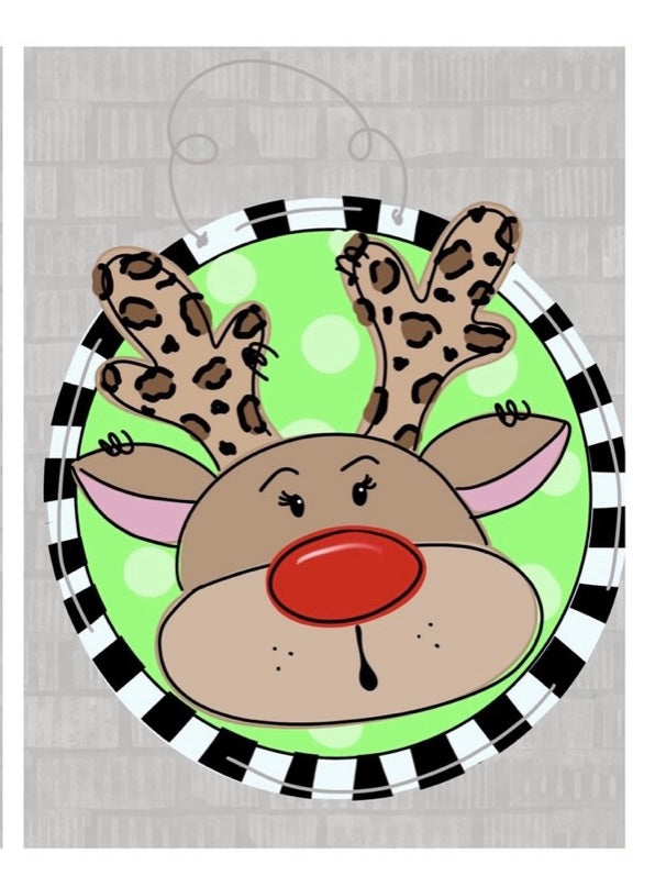Sassy Reindeer Door Hanger