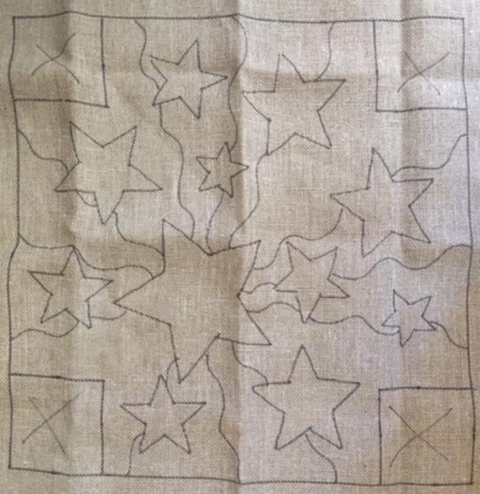 Shooting Star Bonnet Topper Stool Pattern