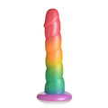 Simply Sweet Swirl Rainbow Silicone Dildo - Rolik®