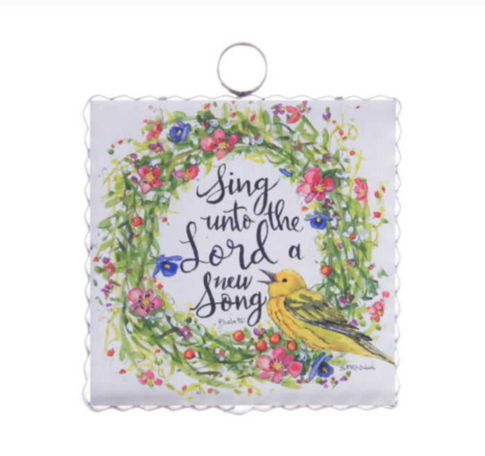 Sing Unto the Lord a New Song Galvanized Framed Mini Pic