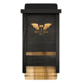 Single Chamber Bat House, Black, features a cedar construction with ventilation slots, rough landing strip, and bat silhouette, ideal for eco-friendly backyard mosquito control.
